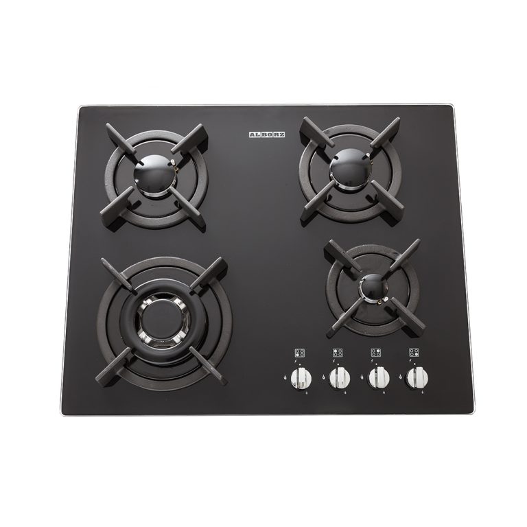 اجاق گاز رومیزی صفحه شیشه ای 4 شعله استیل البرز مدل G 4602