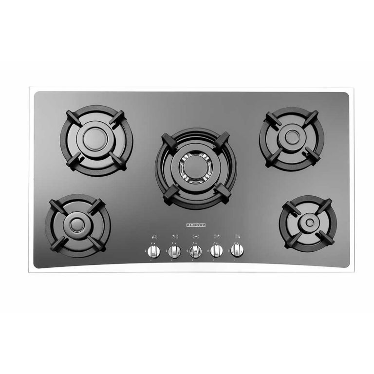 اجاق گاز رومیزی صفحه شیشه ای 5 شعله استیل البرز مدل G 5954 s