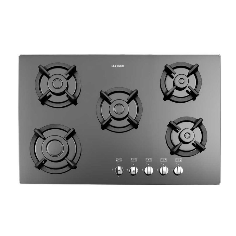 اجاق گاز رومیزی صفحه شیشه ای 5 شعله استیل البرز مدل G 5753