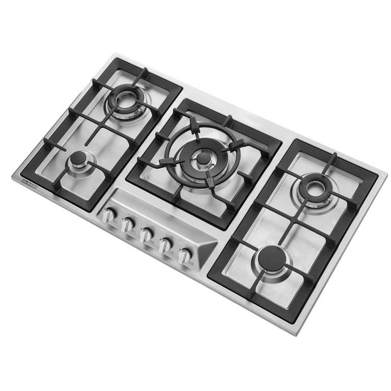 اجاق گاز رومیزی صفحه استیل 5 شعله استیل البرز مدل S5910