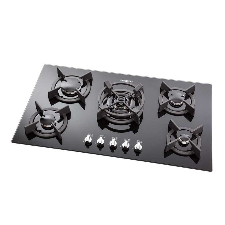اجاق گاز رومیزی صفحه شیشه ای پنج شعله استیل البرز مدل G504S
