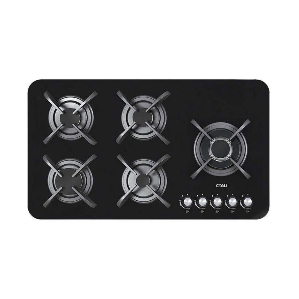 اجاق گاز رومیزی صفحه شیشه ای 5 شعله کن ای مدل IG-8510