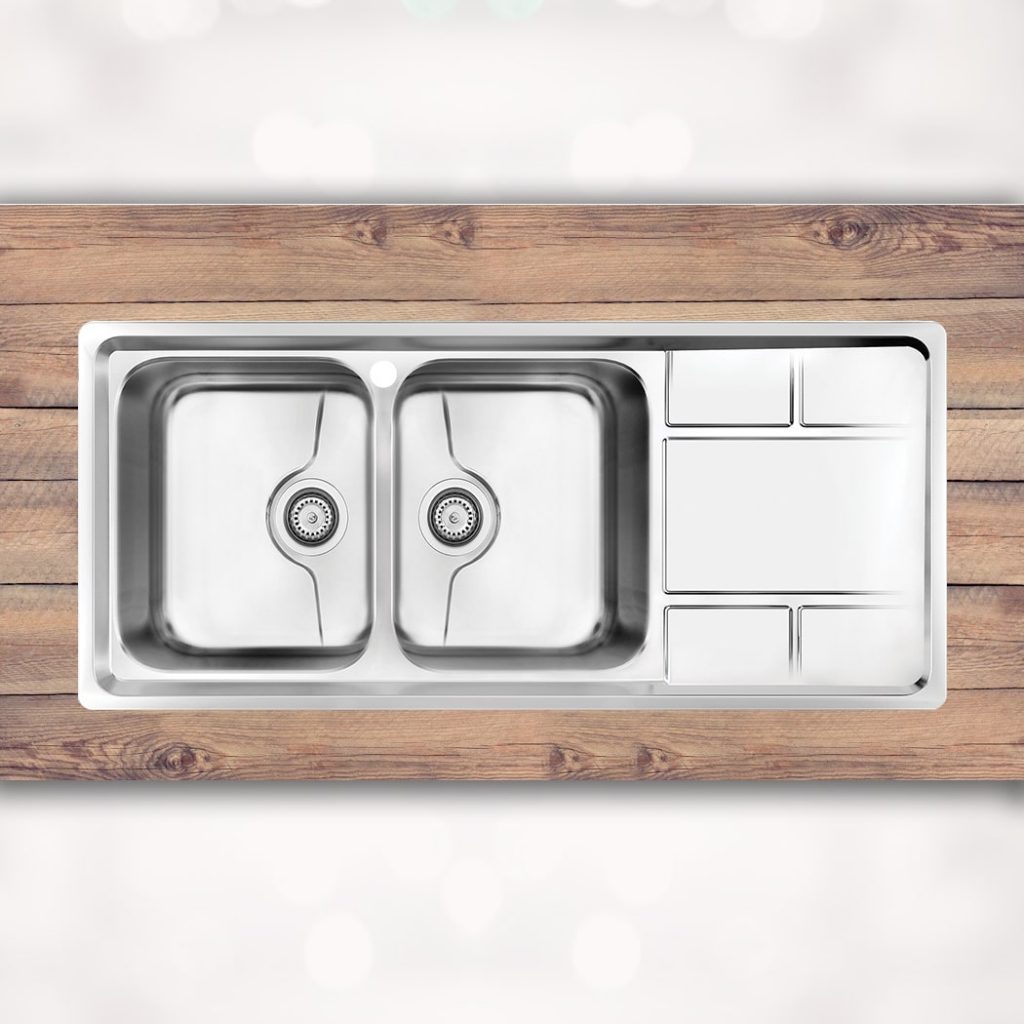 سینک دو لگنه توکار کن مدل P 8052